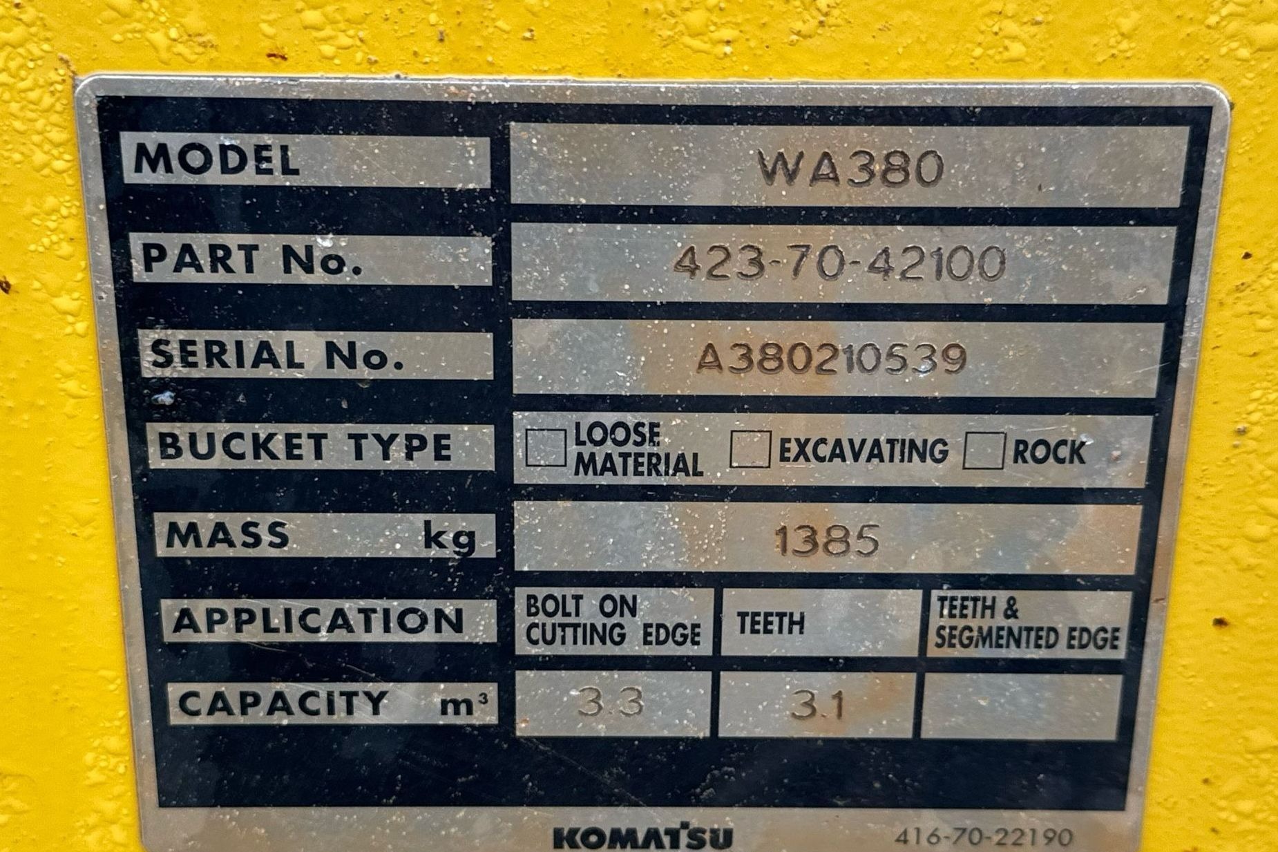 2022 Komatsu WA380-8 thumbnail 20